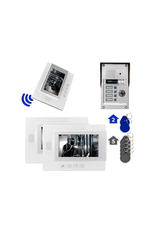Powermaster 37t4 3 Daire 7'' Görüntülü Diafon Kapı Zili