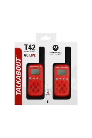 Motorola TLKR-T42 Pmr El Telsizi 2'li Kırmızı