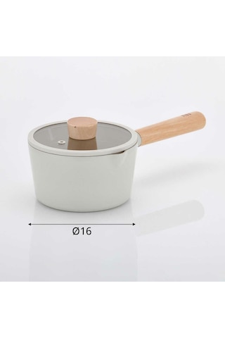 Neoflam Fika Alüminyum Döküm 16 Cm Bej Süt Tavası Bej