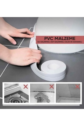 Su Geçirmez Kendinden Yapışkanlı Sızdırmaz Bant Mutfak Ve Banyo İçin Dayanıklı Koruma Bandı