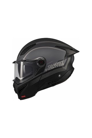Axxis Ghostfighter Sv Bitone C12 Dark Grey Motosiklet Çene Açılır Kask Gri