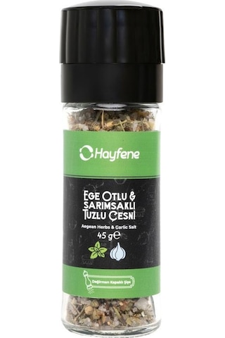 Hayfene Ege Otlu Sarımsaklı Tuzlu Çeşni Değirmen Kapaklı 45 G