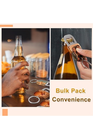 24 Adet Boya Deri Şişe Açacağı Anahtarlık Bira Çelik Şişe Açacağı Kahverengi