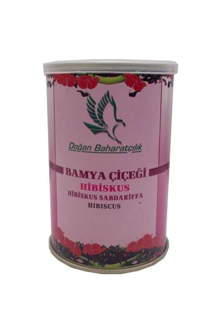 Afrika Bamya Çiçeği Hibiskus Mekke Ü Doğal 100 Gr Teneke Kutu