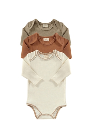 Tinylamb Flavor 3 Parça Unisex Bebek Uzun Kollu Pamuk Bodysuit Takımı Yenidoğan Ve Çocuk Hediye Seti Karışık