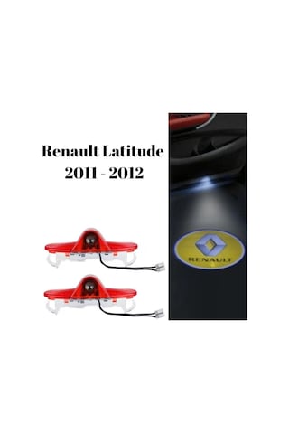 Renault Latitude 2011 2012 Uyumlu Kapı Altı Led Aydınlatma 3 Boyutlu Logo Lazer Işık Geçmeli 2li Set