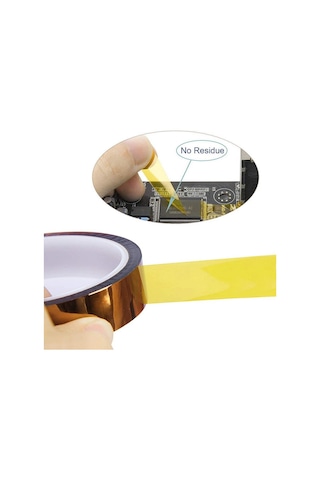 Kapton Bant 3mmx30m Yüksek Isıya Dayanıklı Yanmaz Bant