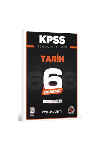 Kpss Tüm Adaylar İçin Tarih 6 Deneme Tamamı Çözümlü Evp Akademi