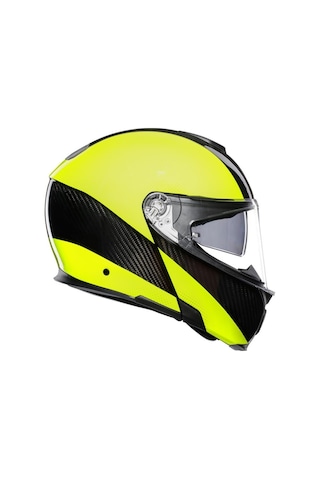 Agv Sport Carbon Yellow Modular Çene Açılır Kask Sarı - Siyah