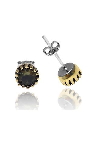Peridot Taşlı Otantik Bayan Gümüş Küpe N11.75779