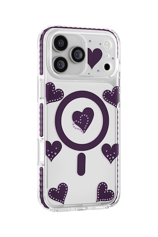 İphone 17 Pro Max Uyumlu Kılıf M-safe Şarj Özellikli Zore Paris Elvo Sert Pc Kapak Bordo