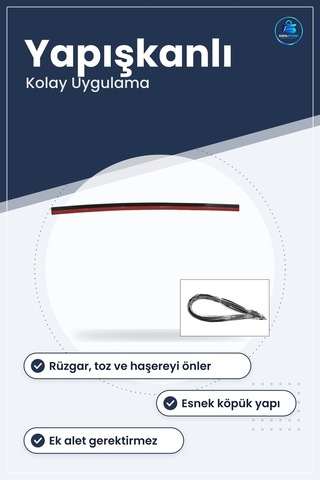 Kapı Altı Yalıtım Bandı Kendinden Yapışkanlı Esnek Köpük Rüzgar T 5 M