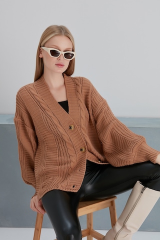 Alisa Kısa Hırka Camel