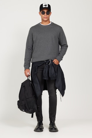 AC&Co / Altınyıldız Classics Erkek Antrasıt Melanj Standart Fit Normal Kesim İçi Polarlı Bisiklet Yaka Sweatshirt Antrasit