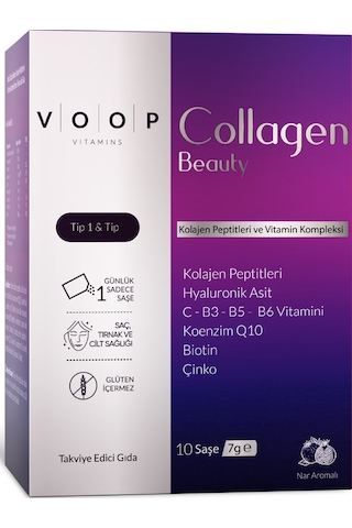 Voop Collagen Beauty Tip 1 ve Tip 3 10 Saşe