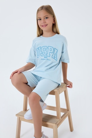 U.s. Polo Assn. Kız Çocuk Mavi Bermuda Takım Us2527-c-v3 Mavi