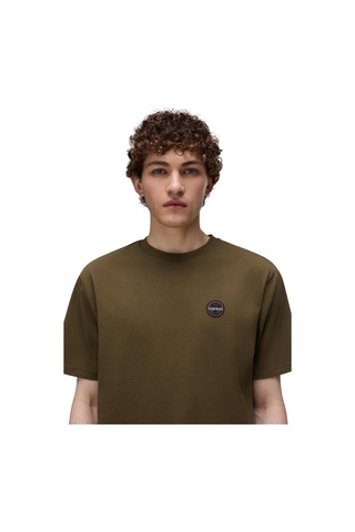 P0a8949g3a1-r Napapijri S-badge Ss 1 Erkek T-shirt Yeşil P0a8949g3a1-r Yeşil