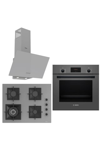 Bosch&ferre Grigio HBF512BH1T - SC408 - D088 3 Lü Ankastre Set