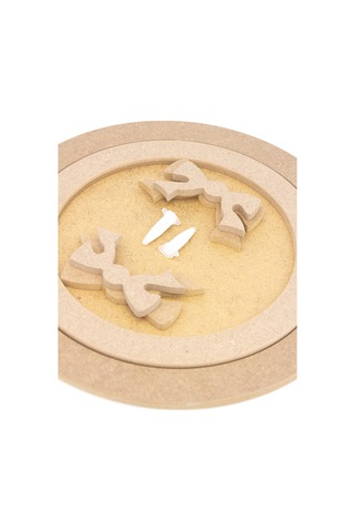 Na Neşeli Ahşap Ahşap Yuvarlak Fiyonklu Tepsi Ikili Takım.servis Sunum Tepsisi.boyanabilir Ahşap Tepsi.kendin Boya. Boyanabilir Ham Ahşap