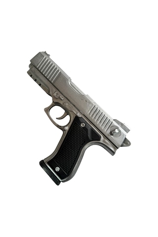 Boncuk Atan Tabanca 2 Adet Gri + 10 Paket Mermi Gri