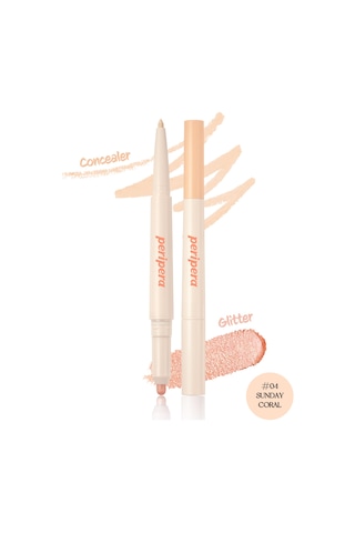 Çift Taraflı Kapatıcı Ve Işıltılı Kalem Far Perıpera Sugar Twinkle Duo Eye Stick 04 Sunday Coral 04
