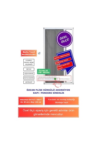 Plise-Pileli Akordiyon Kapı Pencere Katlanır Sineklik