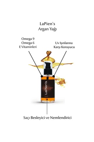 Lapien's Yıpranmış Kuru Saçlara Özel Yoğun Besleyici Argan Bakım Yağı 100 ML