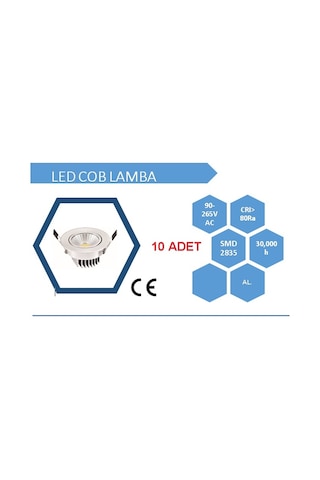 10 Adet 5W Led Cob