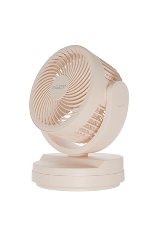 Everest Efn-509, Krem, 3 Kademeli Hız, 17,5cm 3 Kanat Pervane Ve Çerçeve, Masaüstü, Usb Vantilatör