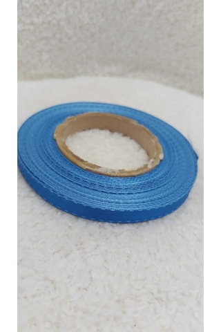 Saks Mavi Dikişli Saten Kurdele 1 Cm 25 Metre 1 Top