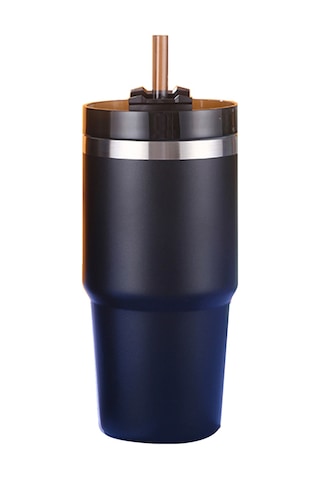 Xiyyadms 304 Çelik Isı Saklama Bardak 20oz: Sıcak/soğuk 6-12 Saat, Pipetli, Düşük Dayanıklı, Araç/outdoor Kullanıma Uygun Siyah Siyah