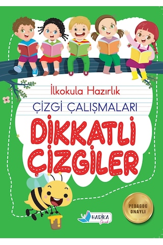 4-6 Yaş Dikkatli Çizgiler Ilkokula Hazırlık Çizgi Çalışmaları
