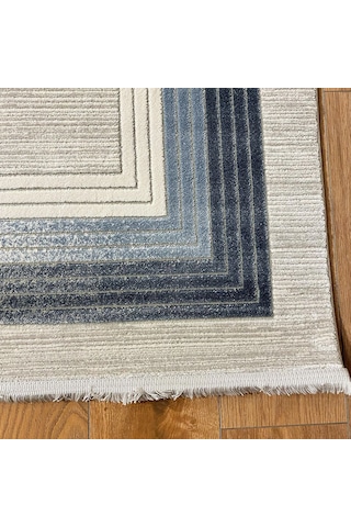 Şehzade Halı Pera Serisi 1169 Salon Oturma Odası Halısı 160x230 4m2 Beyaz - Gri - Mavi