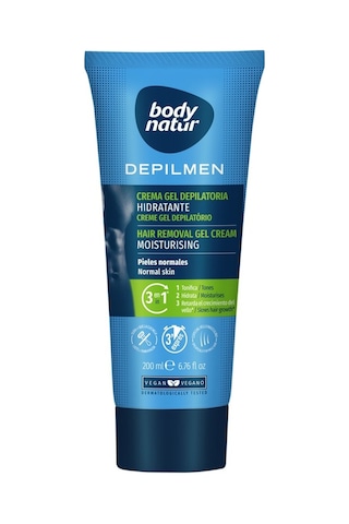 Body Natur Depilmen Normal Ciltler için Tüm Vücut Erkek Tüy Dökücü Krem 200 ML