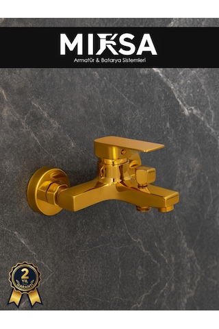 Gold Kare Banyo Duş Bataryası Ağır Gövdeli, Yerli Üretim Altın