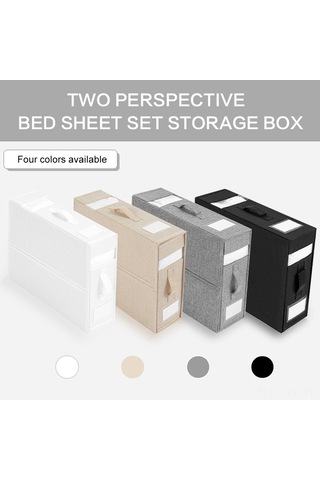 Teltree "katlanabilir Çarşaf Ve Nevresim Organizer Kutusu - Pratik Saklama Çözümü" Siyah