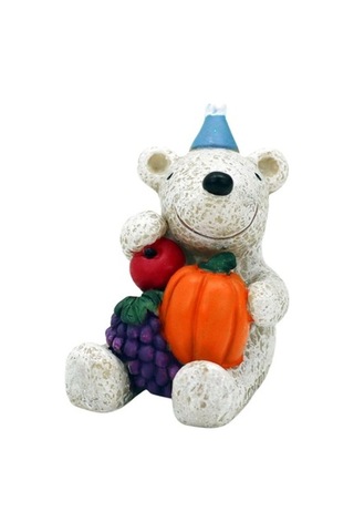 Lijinxu Reçine Zanaat Küçük Hayvan F-bear-mavi-şapka