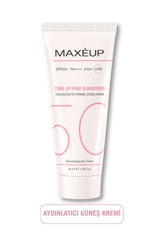 Maxeup Ton Eşitleyici Aydınlatıcı Renkli Güneş Kremi SPF50+ 50 ML﻿﻿