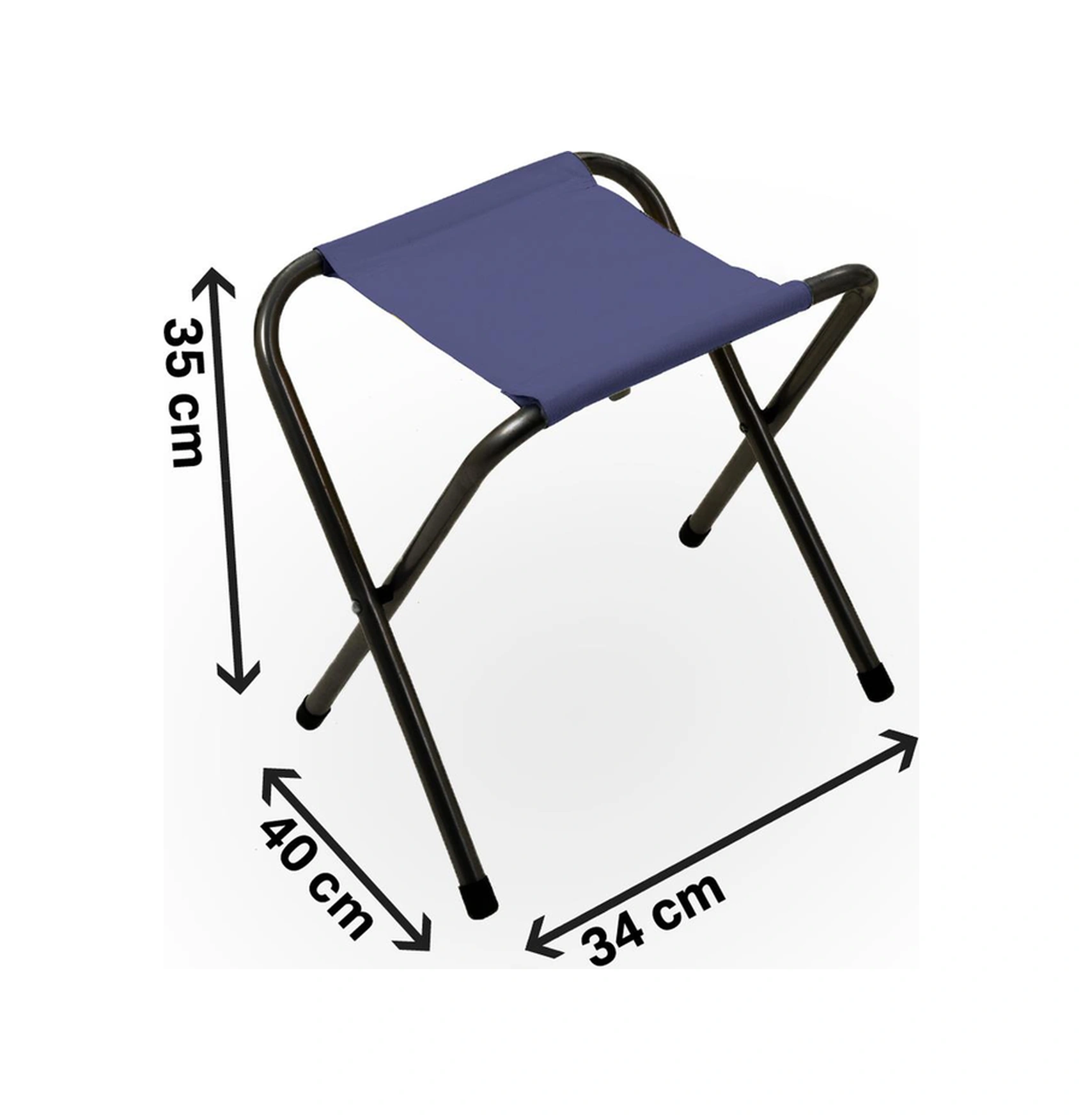 Exent 45x60 Cm Kamp Sehpası + 4 Adet Lacivert Tabure Piknik, Bahçe Sehpası Katlanır Sehpa-a-4l Çok Renkli