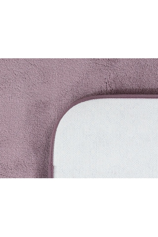 Madame Coco Carol 2'Li Banyo Paspası - Koyu Mürdüm - 60X100 + 50X60 Cm