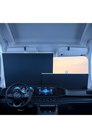 Pazly 2 Adet Araba Güneşlik Seti, Isıdan Koruyan Ön Cam Işık Bloke Edici, Yaz İçin Güvenli, Evrensel Modeller İçin, Guangdong China