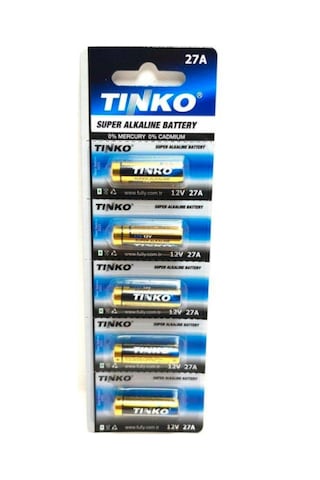 Tinko 27A 12V Alkalin Alarm Pili 5'li
