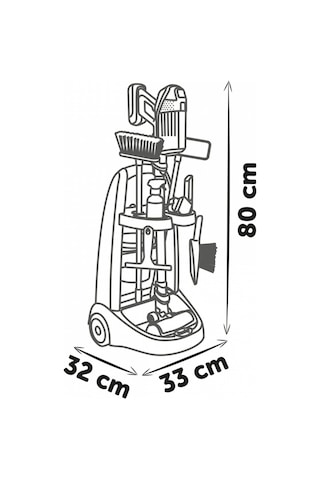 Smoby Rowenta Temizlik Seti Arabası Ve Elektrik Süpürgesi
