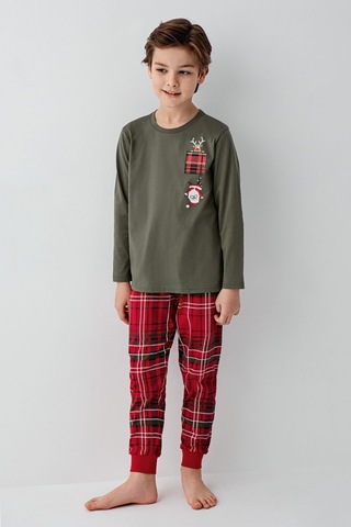 Arnetta Erkek Çocuk Yeşil Pijama Takımı Ar3513-c-v1