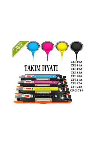 Hp Cp1025 Toner Takım (Ce310A) Lbp7010C.Lbp7018C.Cf350A.M176.M177