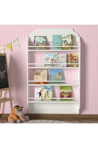 Dekorister Exclusive Montessori Kitaplık Beyaz