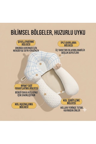 Bebek Güvenli Yatış Yastığı, Kafa Ve Vucut Şekillendirici Yastık