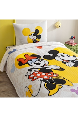 Taç Lisanslı Disney Minnie&mickey Botanictek Kişilik Pamuk Pike Takımı 000000001000049936 Çok Renkli