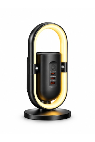 Akım Korumalı 2'li Priz 2 Type-c 1 Usb Led Gece Lambalı Priz Çoklayıcı Güç Ünitesi 0 - 2 M