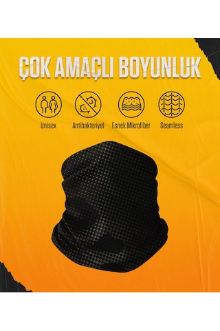 Musclecloth Çok Amaçlı Boyunluk Dark Grid Siyah